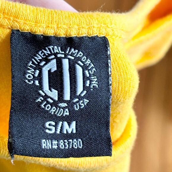 VTG CONTINENTAL IMPORTS Nassau Bahamas Embroidered Tank Dress in Yellow SZ M - Picture 8 of 11